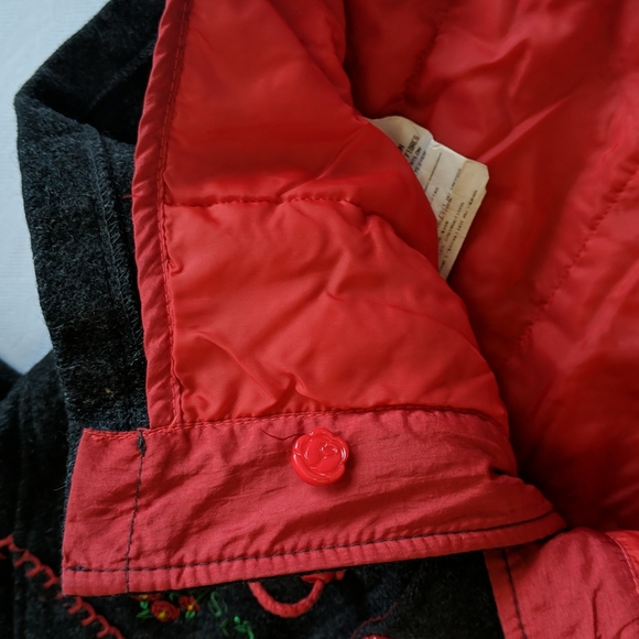 Vintage Osh Kosh girls charcoal gray wool blend coat size 4T / 5T - Picture 6 of 12